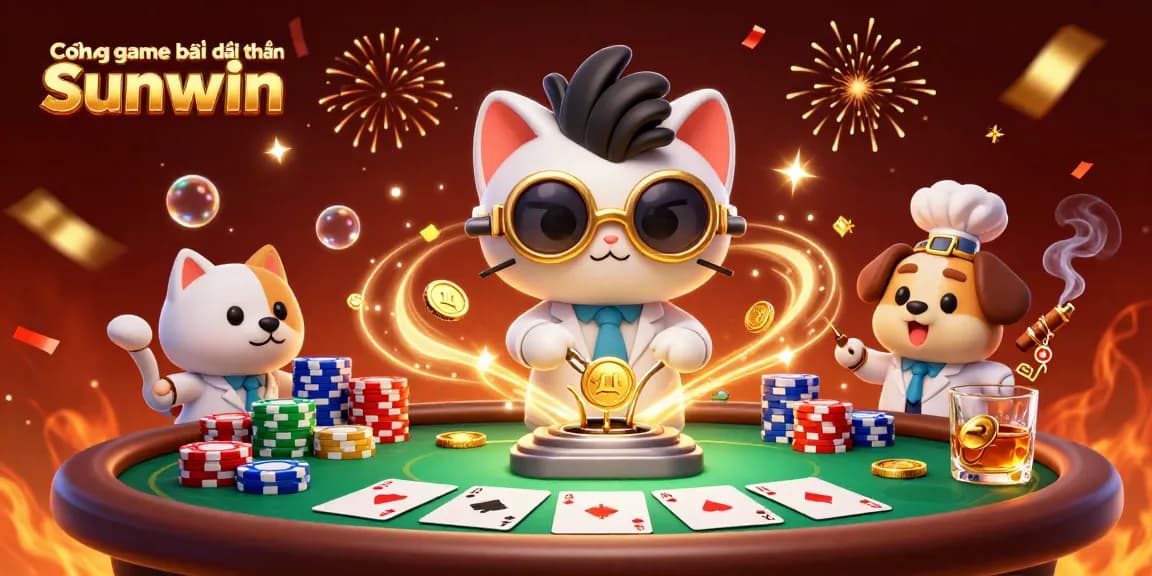 Engage with Cổng game bài đổi thưởng Sunwin and experience thrilling poker game elements in a vivid scene.