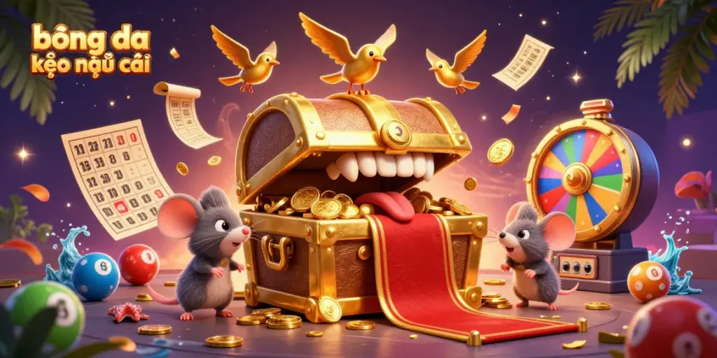 Experience thrilling sports betting excitement with bóng đá kèo nhà cái in a vibrant 3D illustration.