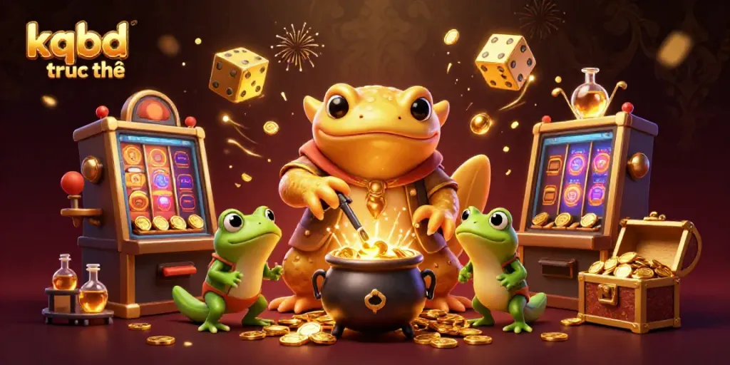 Experience kqbd truc tiếp live scores in a magical 3D world with gold coins and dynamic elements.