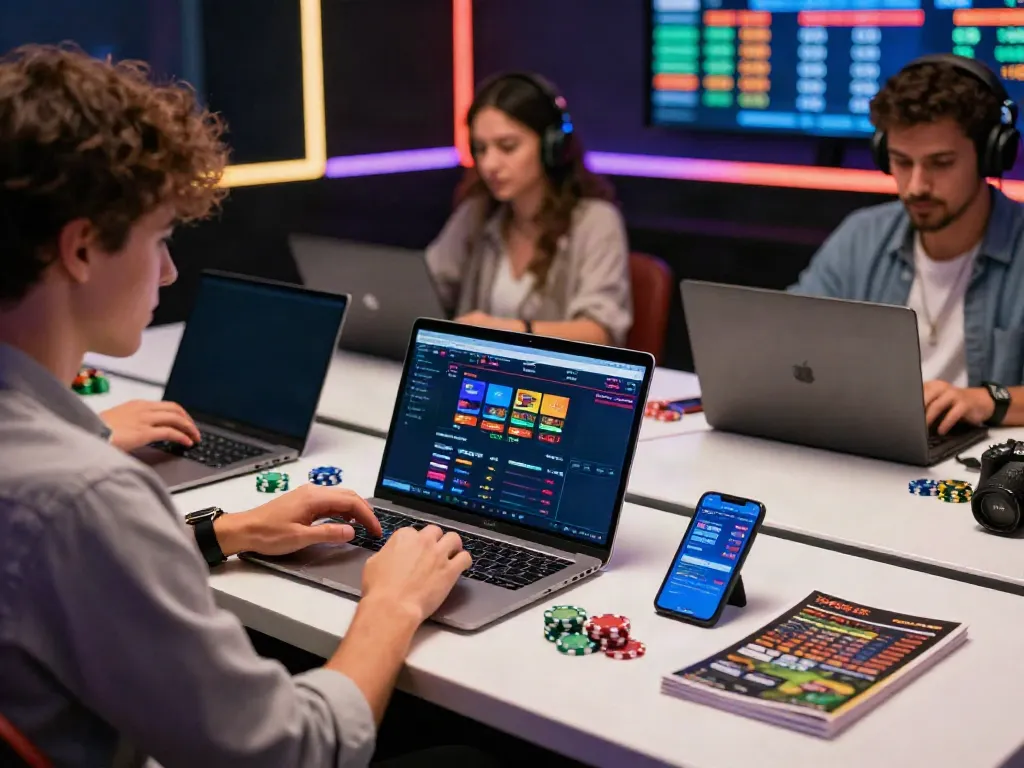 Online gambling excitement at https://debet.gb.net/ with players engaged in betting activities and vibrant game graphics.
