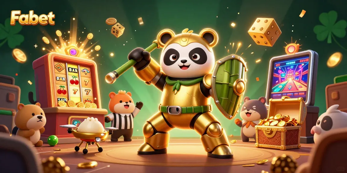 Experience the thrill of Fabet with a vibrant 3D scene, showcasing exciting casino elements and engaging characters.