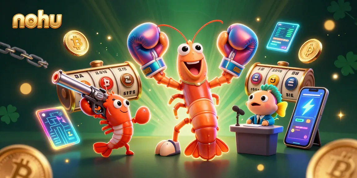 Nohu players enjoy dynamic slot games with vibrant characters and cryptocurrency symbols.