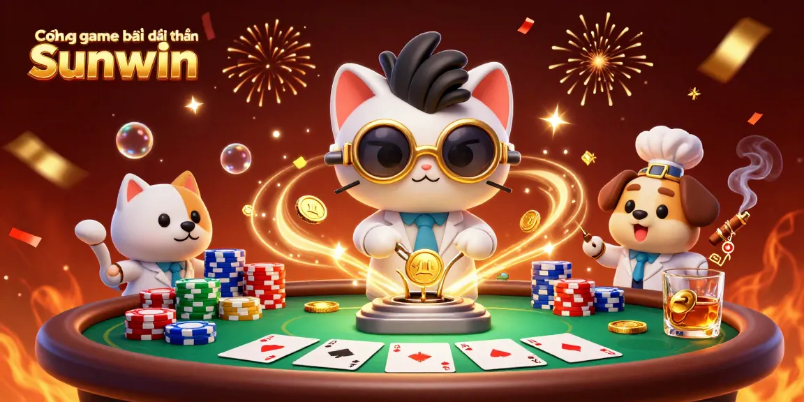 Engage with Cổng game bài đổi thưởng Sunwin and experience thrilling poker game elements in a vivid scene.