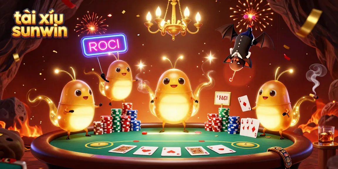 Engage with tài xỉu sunwin at a vibrant casino illuminated by glowing glowworms.